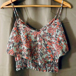 Floral Crop Tank Top